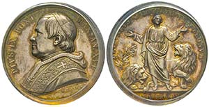 Pio IX 1846-1878
Medaglia in argento, 1861, ... 