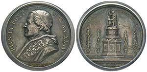 Pio IX 1846-1878
Medaglia in argento, 1867, ... 