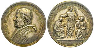 Pio IX 1846-1878
Medaglia in argento, 1871, ... 