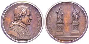 Pio IX 1846-1878
Medaglia, 1847, AN II, AE ... 