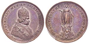 Pio IX 1846-1878
Medaglia, 1857, AE 7 g., 25 ... 
