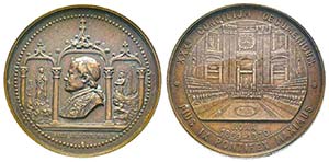 Pio IX 1846-1878
Medaglia, 1870, AN XXV, AE  ... 
