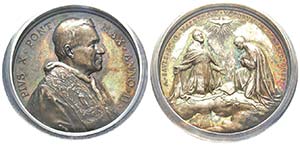 Pio X 1903-1914
Medaglia in argento, 1905, ... 