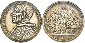 Benedetto XV 1914-1922
Medaglia in argento ... 