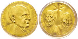 Paolo VI 1963-1978
Medaglia in oro, 1967, AN ... 