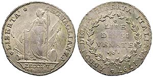 Municipalità Provvisoria 1797
10 Lire, ... 
