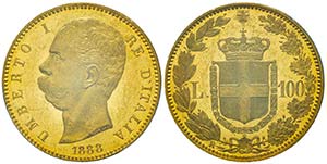 Italy - Savoy
Umberto I 1878-1900
100 lire, ... 
