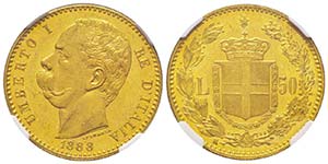 Italy - Savoy
Umberto I 1878-1900
50 lire, ... 