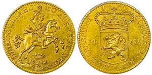 Netherlans
14 Gulden, 1750, AU 9.93 g. ... 