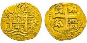 Peru, Felipe V 1700-1746
 8 Escudos, Lima, ... 