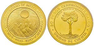 Central American Rep
50 Pesos, 1970, AU 20 ... 