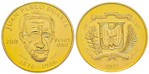 Dominican Republic
200 Pesos, 1977, Juan ... 
