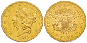 USA, 20 Dollars, Philadelphie, 1861, AU ... 