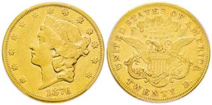 USA, 20 Dollars, Carson City, 1876 CC, AU ... 