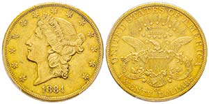 USA, 20 Dollars, Carson City, 1884 CC, AU ... 