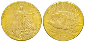 USA, 20 Dollars, Denver, 1925 D, AU 33.43 ... 