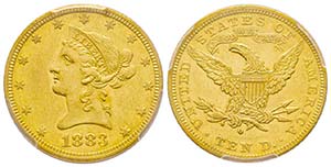USA, 10 Dollars, New Orleans, 1883 O, AU ... 