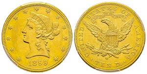 USA, 10 Dollars, New Orleans, 1899 O, AU ... 