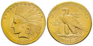 USA, 10 Dollars, Denver, 1910 D, AU ... 