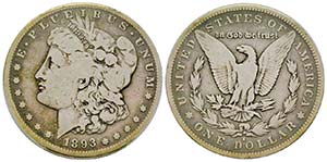 USA, Morgan Dollar, San Francisco, 1893 S, ... 