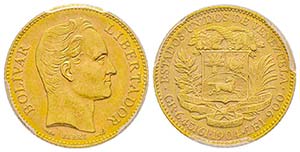 Venezuela
20 Bolivares, 1904, AU 6.45 g.   ... 