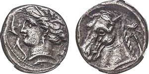 Monnayage Siculo-punique, Carthage, 320-300 ... 