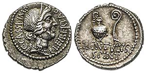 Gens Cassia - Q. Cassius Longinus  Denarius, ... 