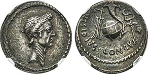 Divus Julius Caesar   Denarius, 42 avant J. ... 