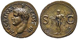 Agrippa 37-12 avant J.C. As, Rome, AE 11.33 ... 