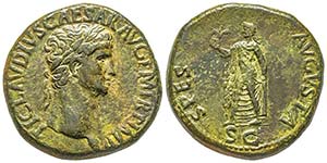 Claudius 41-54 Sestertius, Rome, 42-43, AE ... 