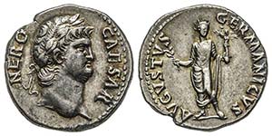 Nero 54-68 Denarius, Rome, 64-65, AG 3.45 g. ... 