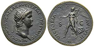 Nero 54-68 Dupondius, Rome, 64, AE 12.69 g.  ... 