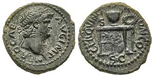 Nero 54-68 Semis, Rome, 64, AE 3.47 g.  Ref ... 
