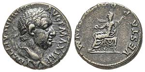 Vitellius 69 Denarius, Lugdunum, 69, AG 3.56 ... 