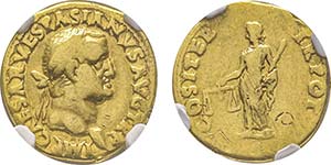 Vespasianus 69-79 Aureus, Lugdunum, 69-70, ... 