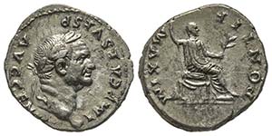 Vespasianus 69-79 Denarius, Rome, 73, AG ... 