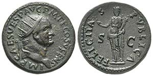 Vespasianus 69-79 Dupondius, Rome, 74, AE ... 