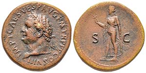 Titus 79-81 Sestertius, Rome, 80-81, AE ... 