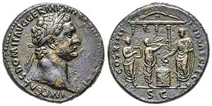 Domitianus 81-96 As, Rome, 88, AE 11.52 g. ... 