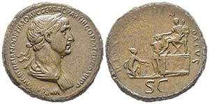 Traianus 98-117 Sestertius, Rome, 108-109, ... 