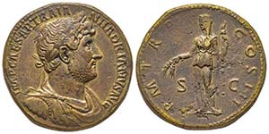 Hadrianus 117-138 Sestertius, Rome, 121, AE ... 