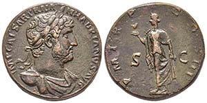 Hadrianus 117-138 Sestertius, Rome, 121-122, ... 