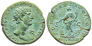 Hadrianus 117-138 Dupondius, Rome, 118, AE ... 