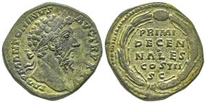 Marcus Aurelius 161-180  Sestertius, Rome, ... 