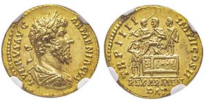 Lucius Verus 161-169  Aureus, Rome, 163-164, ... 