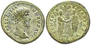 Lucius Verus 161-169  Sestertius, Rome, 161, ... 