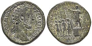 Commodus 180-192 Sestertius, Rome, 186, AE ... 