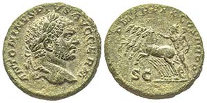 Caracalla 198-217 As, Rome, 217, AE 10.78 g. ... 