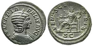 Caracalla pour Julia Domna  Dupondius, Rome, ... 