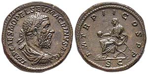 Macrinus 217-218  Sestertius, Rome, 218, AE ... 